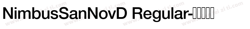 NimbusSanNovD Regular字体转换